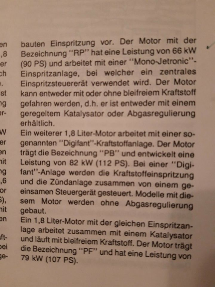 Reparaturanleitung VW Passat B3 (35i) Benzin in Hamburg