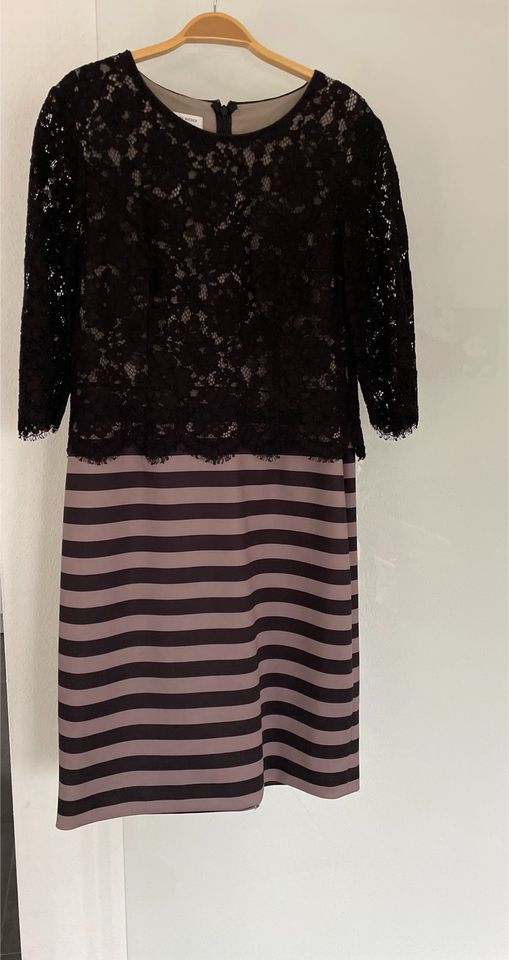 Gerry Weber Kleid neu 40 schwarz Spitze braun/grau Hochzeit in Simmelsdorf