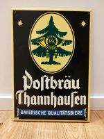 Postbräu Thannhausen Postbrauerei Emailleschild Bier Emailschild Bayern - Thannhausen Vorschau