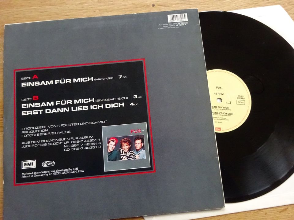 Maxi Single - FUX - Einsam für mich - EMI Schallplatte in Kempten