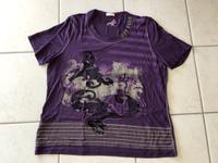 Bonuta T-Shirt, lila, Muster, XL+, Gr. 46/48/50, Stretch, Viskose Hessen - Pfungstadt Vorschau