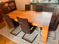 Tisch Holztisch Echtholz Stühle Schwinger Leder Nordrhein-Westfalen - Iserlohn Vorschau