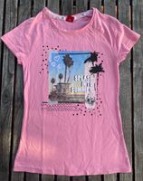 Schönes rosa T-Shirt mit Beach-Aufdruck von S.OLIVER, Größe: 140 Bayern - Allersberg Vorschau