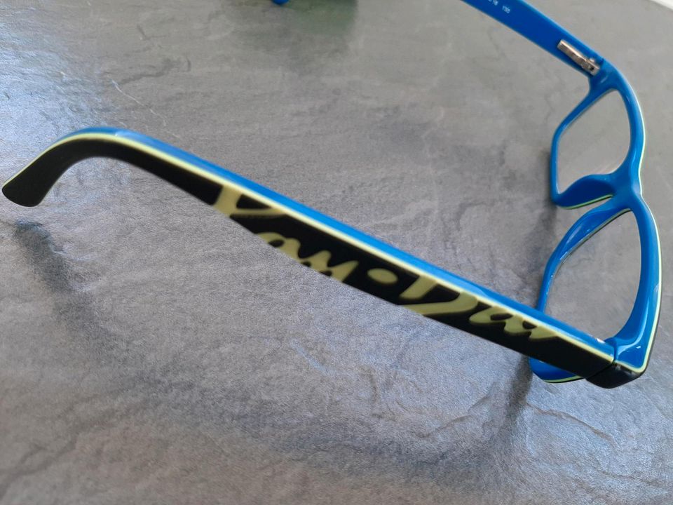 Ray Ban Kinder Brille brillengestell blau lime XXL Bügel Logo in Winnenden