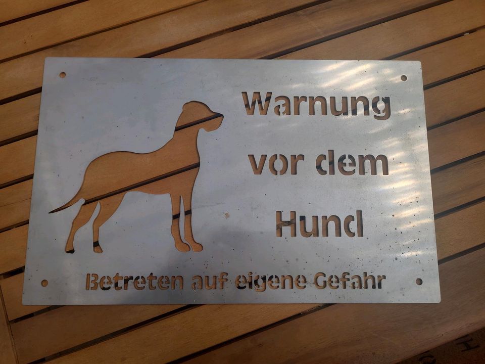 Deutsche Dogge Edelstahl Warnschild in Sassenberg