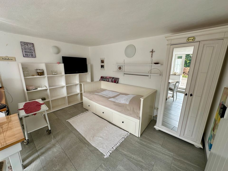 Appartement Wohnraum mit Küchenzeile Duschbad Abstellraum Möbel in Friesenhagen
