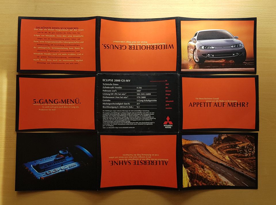 Mitsubishi Eclipse 2000 GS-16V / Prospekt / Werbung / Poster in Burbach