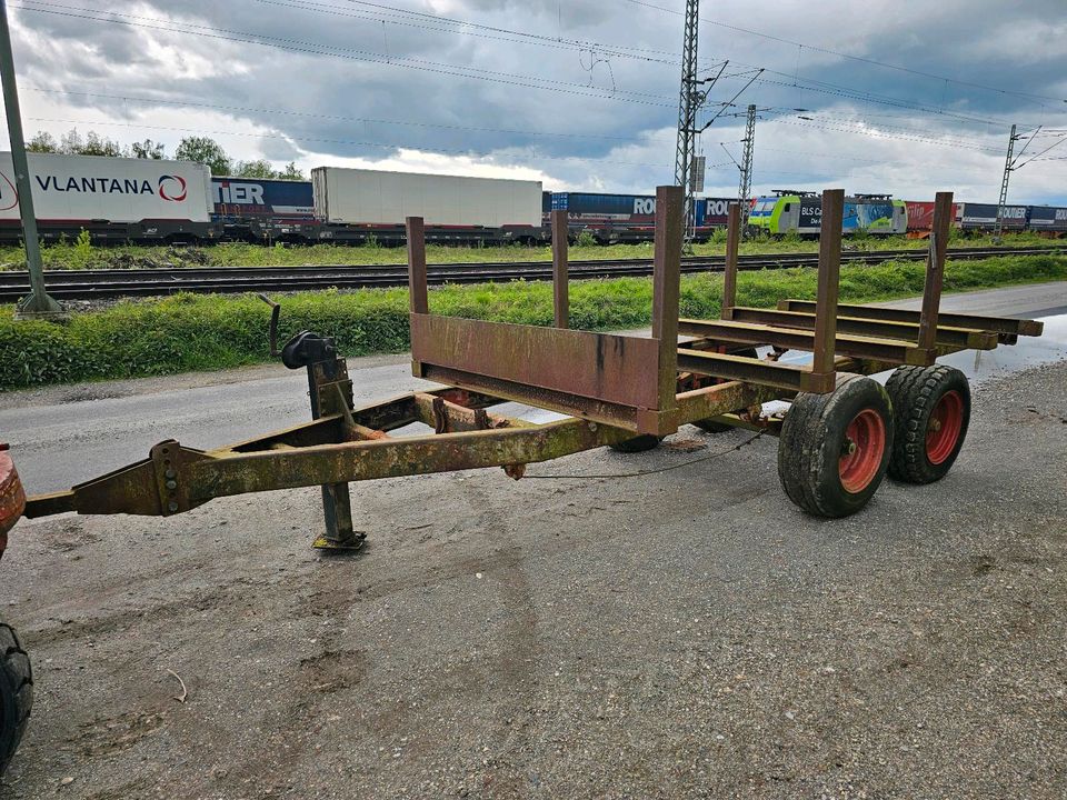 Rückewagen Stammholzanhänger Holztransporter Eigenbau Rungenwagen in Nettetal