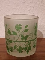 Teelichthalter grün Glas neu Blumenmuster Schmetterlinge Dortmund - Kirchhörde Vorschau