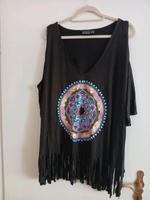 wunderschönes Sommershirt v. Rainbow,Cut Out, Fransen, Gr. 52/54 Bayern - Oberhausen Vorschau