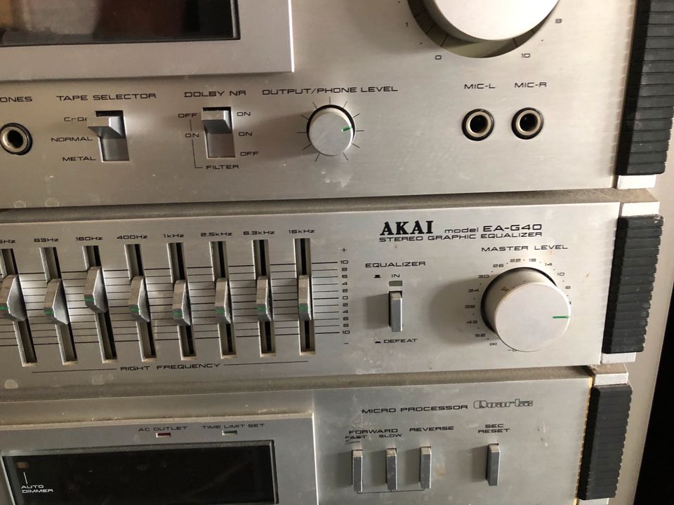 AKAI Anlage vintage Rack AM-U04 EA-G40 DT-100 CS-M02 AT-K03 in Idar-Oberstein