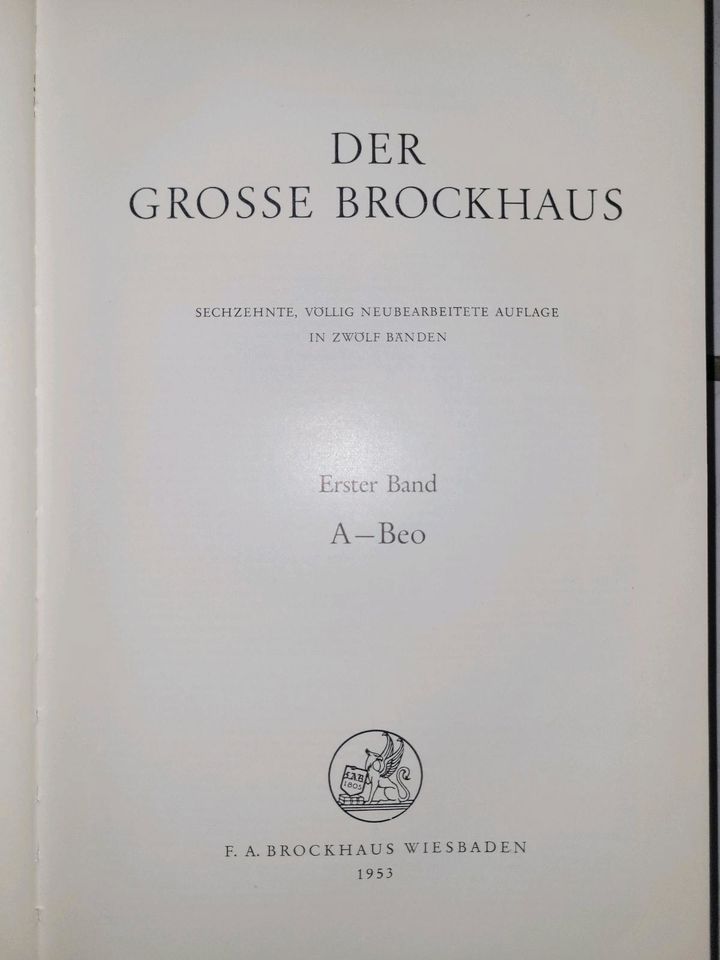 Brockhaus 12 Bände in Bogen Niederbay