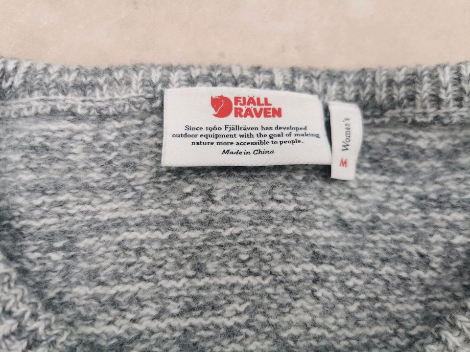 Fjällräven Damen Övik Structure Sweater Gr. M Grau Melliert in Krefeld