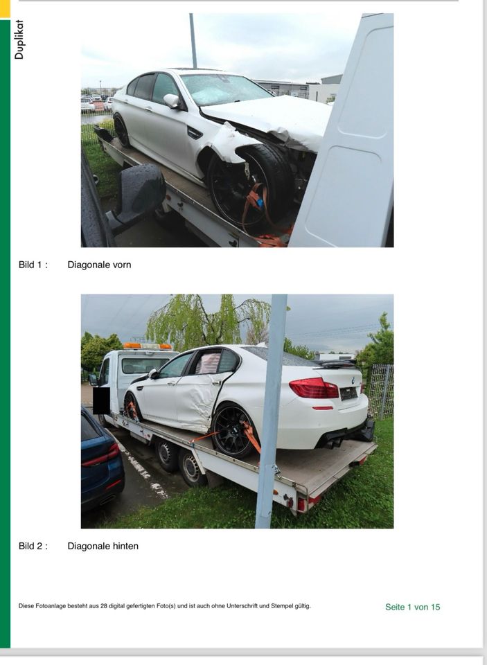 BMW F10 M5 COMPETITION Individual Unfallschaden / Totalschaden in Ohrdruf