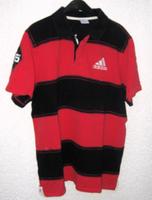 Adidas Rugby Polo Shirt kurz Vintage schwarz rot L Topp Original Hessen - Münster Vorschau