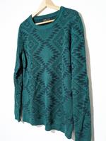 Hübscher Jacquard Strickpullover im Aztekenmuster Ethno Grün Friedrichshain-Kreuzberg - Kreuzberg Vorschau