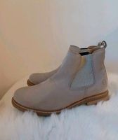 Tamaris Stiefelette Gr. 36, flach, beige/sandfarben Leder Saarland - Lebach Vorschau