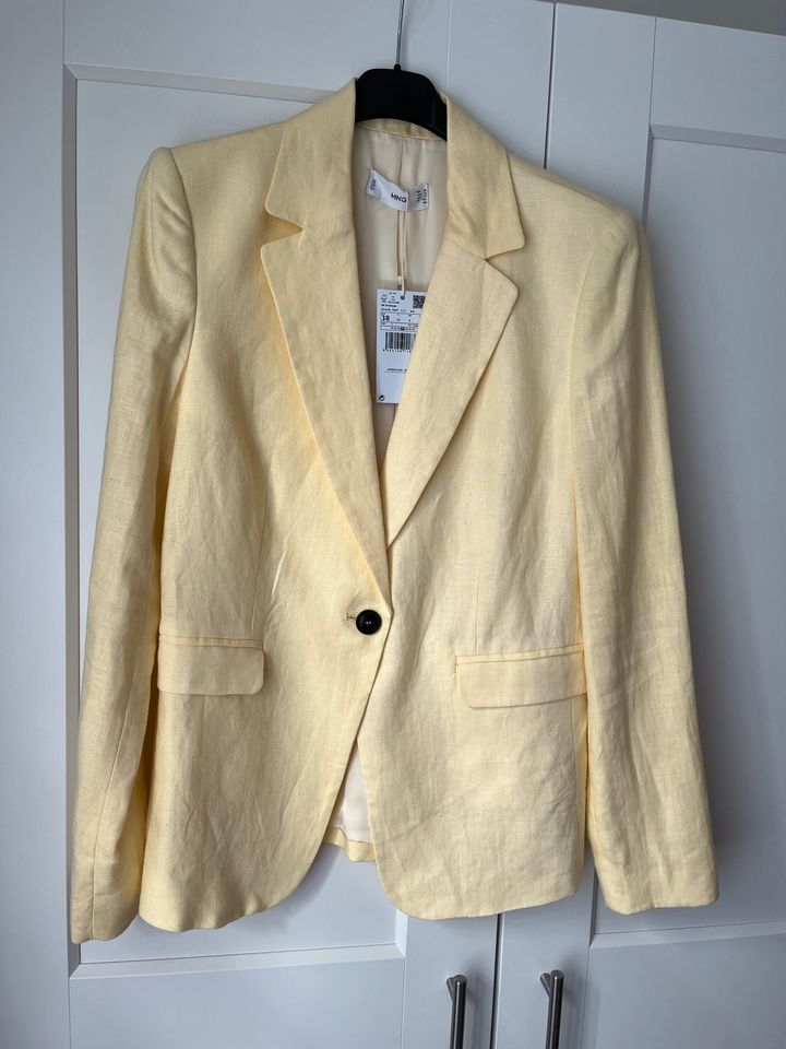 Mango Blazer Leinen gelb Gr. 38 in Hagen