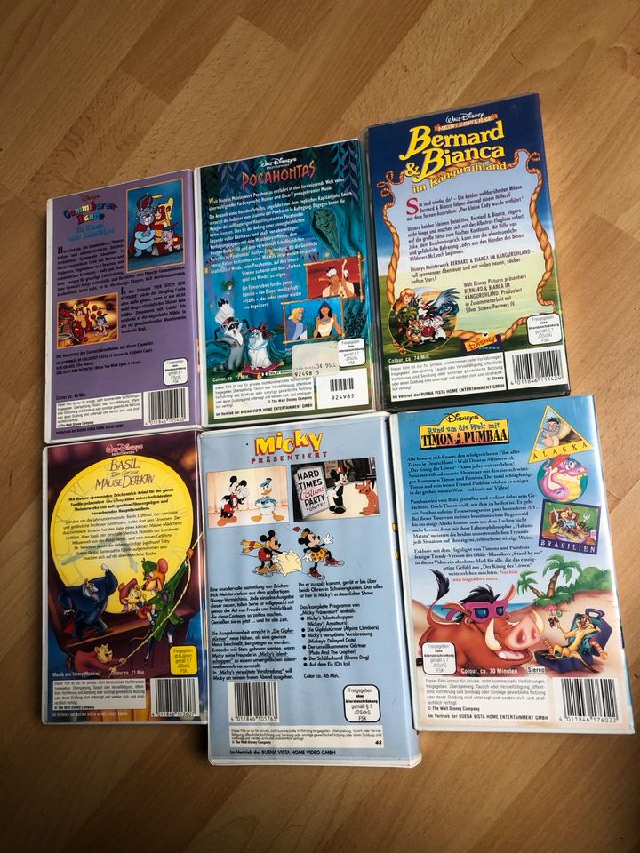 Wundervolle Walt Disney Filme VHS sehr guter Zustand ! in Rödinghausen