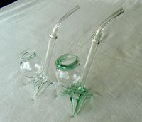 2 x Schnapspfeife Glas Schnapsglas mundgeblasen klar + grün Rheinland-Pfalz - Sinzig Vorschau