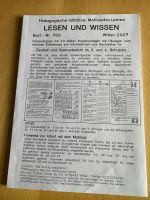Lesen und Wissen Leseblätter Deutsch Sachunterricht Grundschule Hessen - Butzbach Vorschau