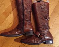 Damenstiefel Leder braun Gr. 39 Frankfurt am Main - Seckbach Vorschau