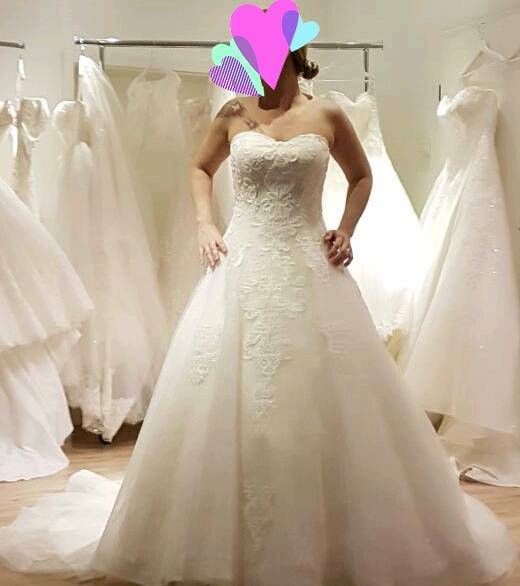 ❤ Hochzeitskleid Brautkleid Gr. 34/36 Schulterfrei mit Oberteil in Kamp-Lintfort