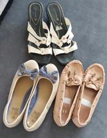 3 Paar Schuhe Ballerinas Mokassins Sandalen Gr. 38 & 37 Hessen - Schauenburg Vorschau