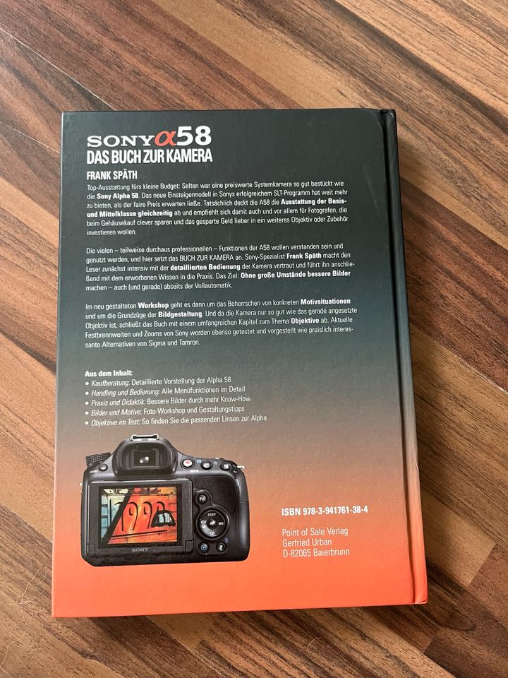 Sony a58 Das Buch zur Kamera in Wörlitz