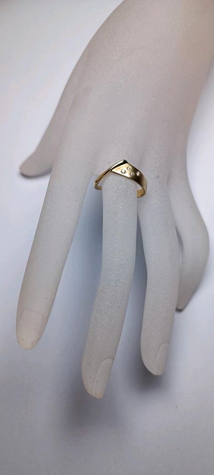 Zarter Unikat Diamant Ring 585 Gold 14 k 56 in Reinstorf