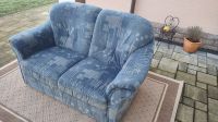 Sofa 2-Sitzer 2er blau Stoff mit Stauraum Couch Hessen - Bad Soden-Salmünster Vorschau