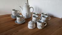 Keramik Kaffeeservice mit Eulen für 6 Personen Baden-Württemberg - Laupheim Vorschau