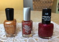 3 x Glitzer Schimmer Nagellack gold bronze rot je 4 Euro VB Niedersachsen - Nörten-Hardenberg Vorschau