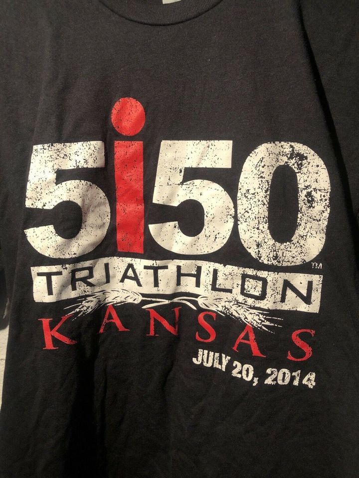 Ironman 51.50 Kansas 2014 Triathlon Finisher Shirt in Größe S in Neuental