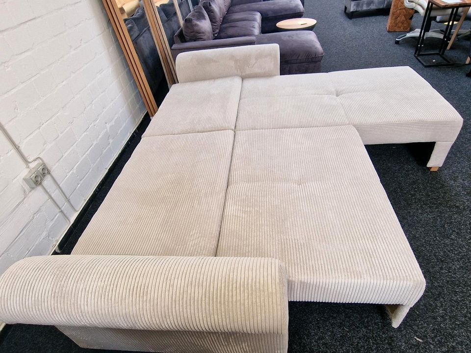 Sofa Ecksofa L-Form Funktionssofa Schlaffunktion Bettfunktion beidseitig montierbar wohnen Möbel Wurm in Osnabrück