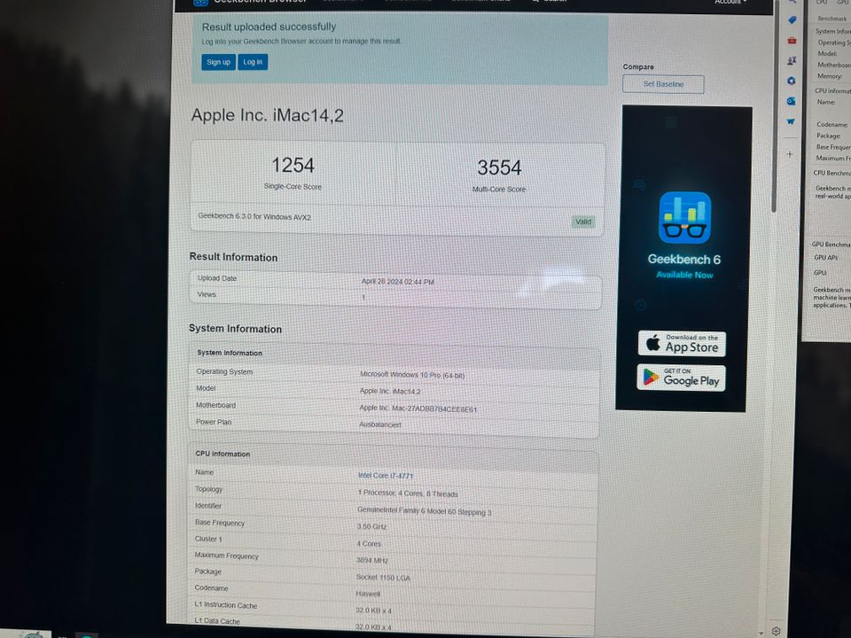 iMac 27" Intel I7 Quad Core 3,46MHz 32GB RAM 512GB SSD 4GB NVIDIA in Eisenach
