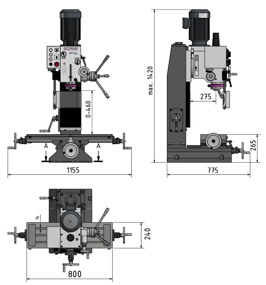 OPTImill MB 4 Präzisions-Bohr-Fräsmaschine, NEU in Altenkunstadt