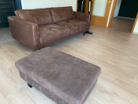 3er Sitz Sofa Lederimitat plus Sitzhocker von Home24 Bayern - Freising Vorschau