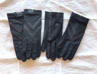 2 Paar schwarze Vintage Handschuhe mit Lederbesatz Baden-Württemberg - Forst Vorschau