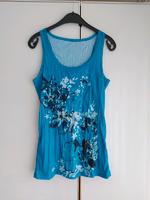 Top blau mit Blumendesign Crinkle Gr. 38/40 Damen Shirt/ Tank Bayern - Augsburg Vorschau