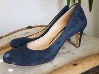 VERO CUOIO blaue Veloursleder High Heels Pumps Gr. 39 / 6 maritim Baden-Württemberg - Überlingen Vorschau