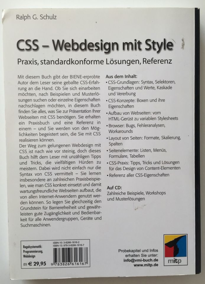 CSS - Webdesign mit Style - Ralph C. Schulz in Hamburg