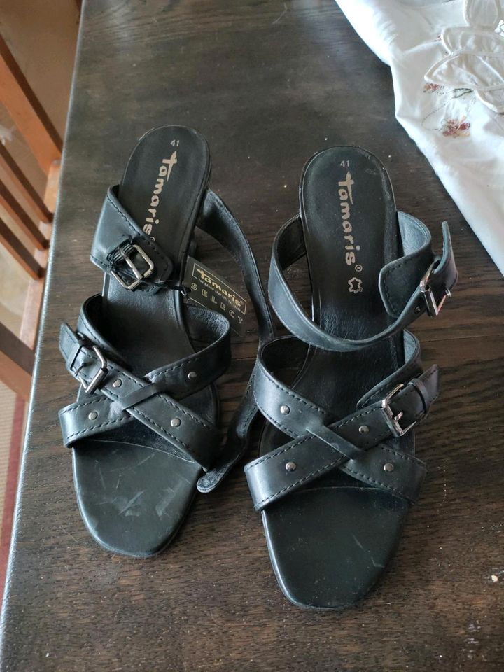 Tamaris Sandalen Absatz schwarz Gr 41 in Ludwigsburg