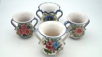 4 Vintage Castelli D.D. Keramik Vasen mit Blumenmuster Bayern - Augsburg Vorschau