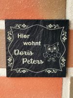 Türschild Klingelschild Schiefer 10x10cm *personalisiert*graviert Niedersachsen - Upgant-Schott Vorschau