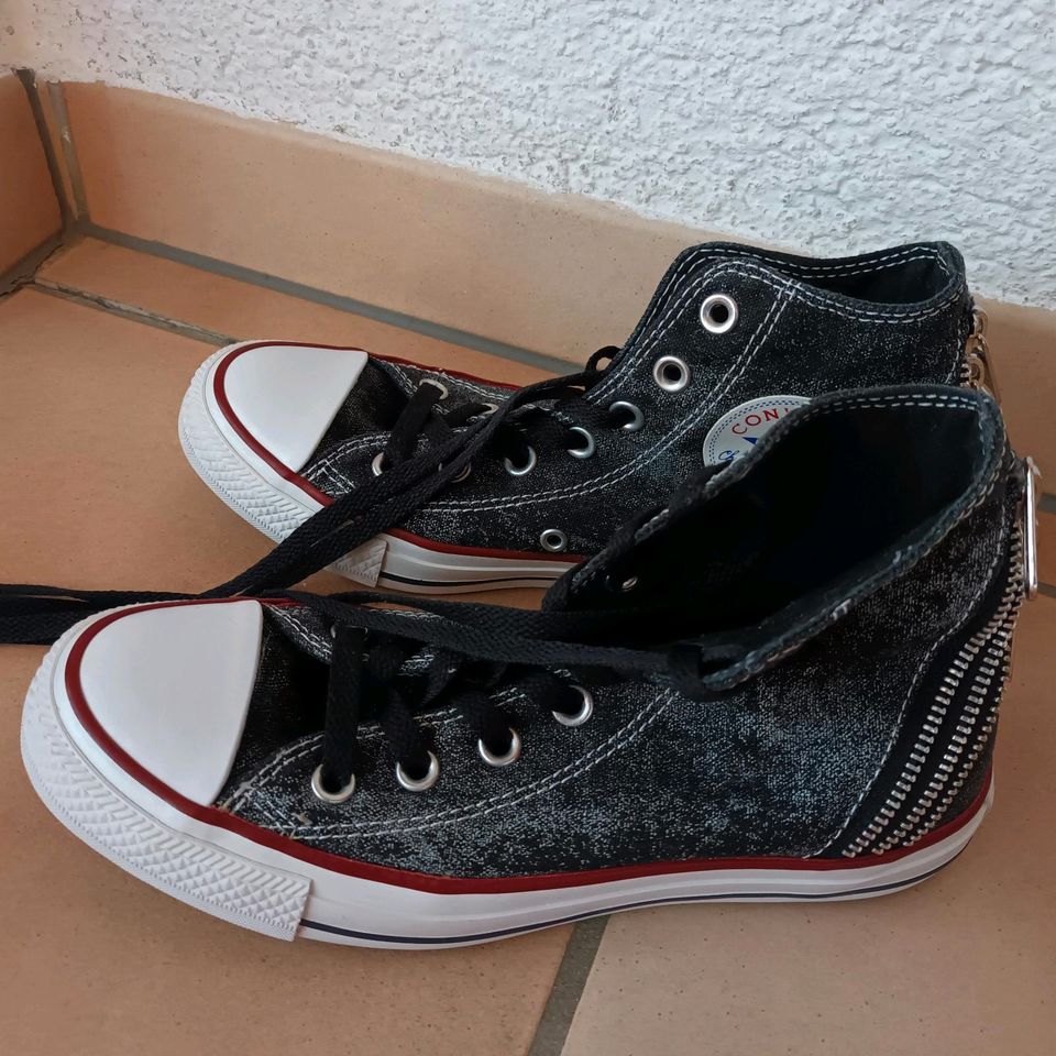 Converse Allstars schwarz  37.5 Chucks Turnschuhe in Michelau i. OFr.