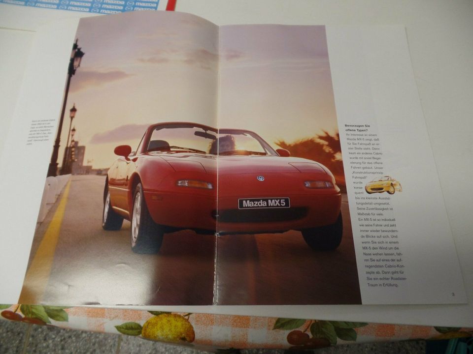 Prospekt Katalog Mazda MX-5 von1995 mit Preisliste 1998 in Lichtenau