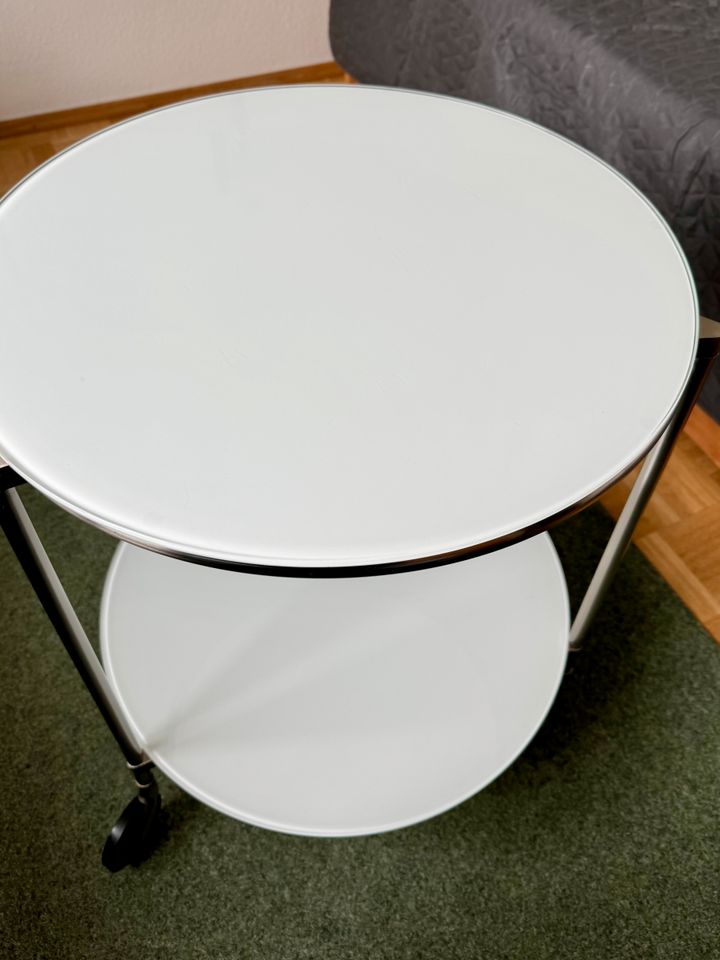 1 rd. Glas-Tisch, Ikea, Durchmesser 50 cm, Höhe 61 cm in Dresden