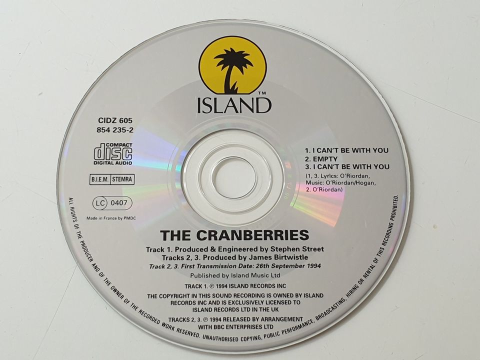 The Cranberries - I Can't Be With You 3Track Maxi CD 042285423525 in Bielefeld