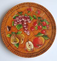 Dekorative Plate, Handbemalt, Holz, Folk Art Hessen - Erbach Vorschau